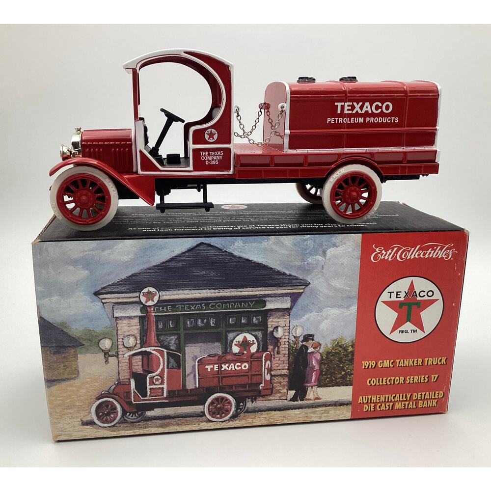 Texaco 1919 GMC Tanker Truck Die-Cast Metal Bank - Ertl Collector Series #17